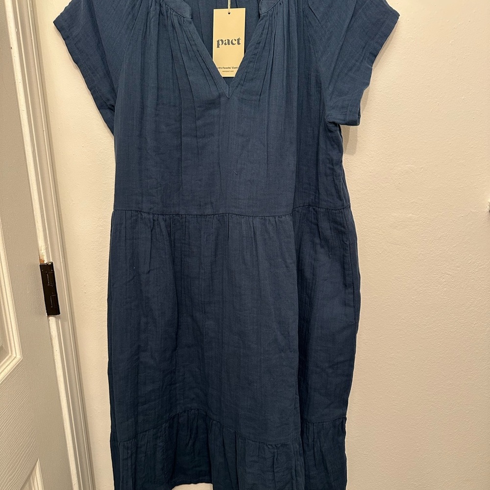Pact Coastal Cotton Gauze Dress